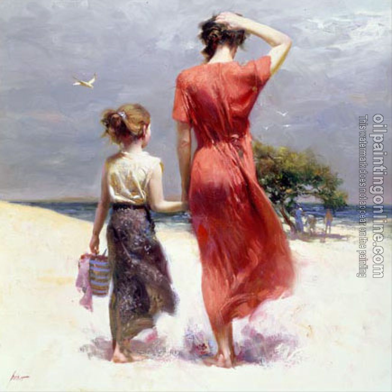 Pino Daeni - Impression oil painting.